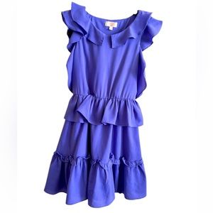 Gorgeous Gianni Bini Girls flutter Sleeve Ruffle PullOnDress Purple Size M(8-10)